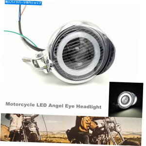 Headlight �I�[�g�o�CLED�w�b�h���C�g�N�����p�J�t�F���[�T�[ATV�w�b�h�����v�n�C/���[�r�[�����C�g Motorcycle LED Headlight Chrome for Cafe Racer ATV Head Lamp High/Low Beam Light�y���s�A���i�z
