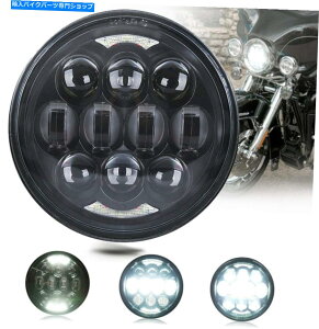 Headlight ubNhbgFς5.75 "LEDwbhCgn[vWFN^[HI/LOr[oCNp Black DOT Approved 5.75" LED Headlight Halo Projector Hi/Lo Beam for Motorcycle