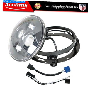 Headlight ubNA_v^[}Eg7 "70W LEDvWFN^[ubNwbhCg For With Black Adapter Mount 7"70W LED Projector Black Headlight