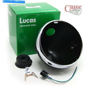 Headlight LUCAS 7C`wbhvVFubNLU5411506UB BSAATriumphANorton Models Lucas 7 Inch Headlamp Shell Black LU5411506UB BSA, Triumph, Norton Models
