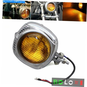 Headlight H4GNgX^CwbhCgBe[WnC/[wbhv`bp[{o[ H4 Electroline Style Headlight Vintage HI/LO Head Lamp For Chopper Bobber