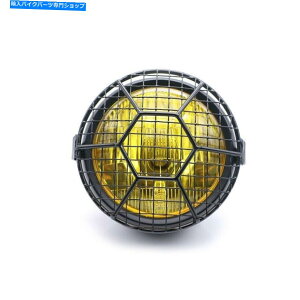 Headlight �O�����w�b�h�����v�J�o�[�t���̃��j�o�[�T�����B���e�[�W�I�[�g�o�C�T�C�h�}�E���g�w�b�h���C�g�����v Universal Vintage Motorcycle Side Mount Headlight Lamp with Grill Headlamp Cover�y���s�A���i�z