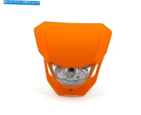 Headlight オートバイヘッドライトヘッドランプ35Wオレンジスーパーモトストリートファイターイージーフィット Motorcycle Headlight Headlamp 35W ORANGE Supermoto Streetfighter EASY FIT