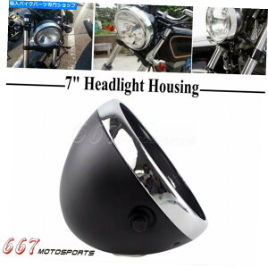Headlight 7 �n�[���[�_�C�i�{�u�o�[�`���b�p�[�J�t�F���[�T�[�p�̃w�b�h���C�g�n�E�W���O�o�P�c�V�F�� 7 Headlight Housing Bulb Bucket Shell For Harley Dyna Bobber Chopper Cafe Racer�y���s�A���i�z