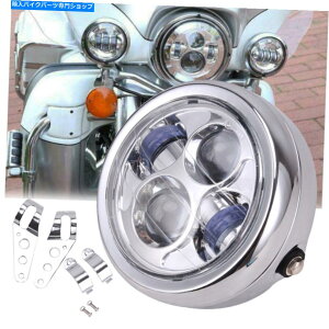 Headlight 6.5 ''�n�[���[�z���_�J�t�F���[�T�[�p�̃��j�o�[�T���o�C�NLED�w�b�h���C�g�w�b�h�����v 6.5'' Universal Motorcycle LED Headlight Head Lamp For Harley Honda Cafe Racer�y���s�A���i�z