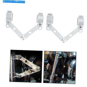 Headlight 28-41mm�t�H�[�N�N�����w�b�h���C�g�u���P�b�g���j�o�[�T���w�b�h�����v�}�E���g�z���_�[e 28-41mm Fork Chrome Headlight Bracket Universal Headlamp Mount Holder E�y���s�A���i�z