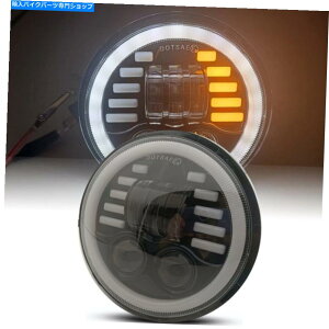 Headlight 5.75 "5 3/4" LEDwbhCgHI-LOvWFN^[DRLn[[X|[cX^[I[goC 5.75" 5 3/4" LED Headlight Hi-Lo Projector DRL For Harley Sportster Motorcycle