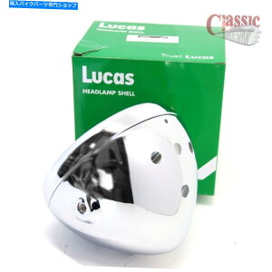 Headlight {7 "[JXNVFB3̌x1̃XCb`p̍iB Genuine 7" Lucas chrome shell & rim. Aperture for 3 warning lights & 1 switch.