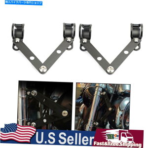 Headlight 41mm-51mmtH[NubNwbhCg}EguPbgI[goCwbhvz_[A_v^[ 41mm-51mm Fork Black Headlight Mount Bracket Motorcycle Head Lamp Holder Adapter