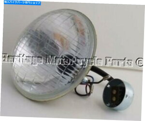 Headlight Miller 5 3/4 �w�b�h���C�g�r�[�����j�b�g�p�C���b�g�z�[���d�r�\�P�b�g�h�[���K���XBSA Triumph Miller 5 3/4 HEADLIGHT BEAM UNIT pilot hole bulb socket dome glass BSA Triumph�y���s�A���i�z