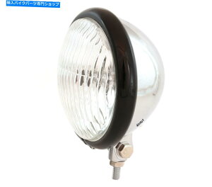 Headlight 5.75 "{g}EgnQ[^[TCNwbhCgX|bgCg - NOXubN 5.75" Bottom Mount Halogen Motorcycle Headlight Spotlight - Chrome Gloss Black