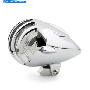 Headlight 5 1/2 "I[goCNeۃwbhCgv́A{o[`bp[JX^gbNɃtBbg 5 1/2" Motorcycle Chrome Bullet Headlight Lamp Fits Bobber Chopper Custom Metric