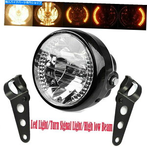 Headlight 6.5 �n�[���[�J�t�F���[�T�[�c�[�����O�̂��߂̃I�[�g�o�C�w�b�h���C�g�w�b�h���C�g�^�[���V�O�i�� 6.5 Motorcycle Headlight Head Light Turn Signal For Harley Cafe Racer Touring�y���s�A���i�z