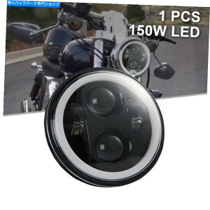 Headlight �j���[�u���b�N5.75 '' 5-3/4 �C���`LED�n�C�r�[���w�b�h���C�g�̃o�C�N�o�C�N�p New Black 5.75'' 5-3/4 inch LED High/Low Beam Headlight for Motorcycle Bike�y���s�A���i�z