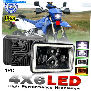 Headlight 4x6 LED�w�b�h���C�gHI-LO�V�[�����ꂽ�r�[���u���b�NDRZ400SM DRZ400E DRZ250 4x6 LED Headlight Hi-Lo Sealed Beam Black For DRZ400SM DRZ400E DRZ250�y���s�A���i�z