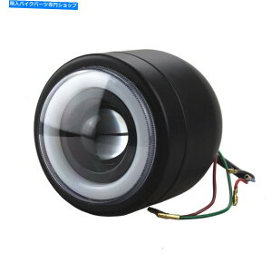 Headlight ���j�o�[�T��LED�I�[�g�o�CHI/LO�r�[���w�b�h���C�g�G���W�F���A�C�Y�w�b�h�����v�J�t�F���[�T�[ Universal LED Motorcycle Hi/Lo Beam Headlight Angel Eyes Head Lamp Cafe Racer�y���s�A���i�z