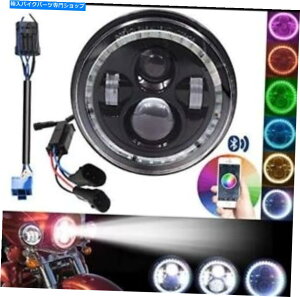 Headlight 7 �C���`LED�w�b�h���C�g�n���[�G���W�F���A�C�Y�w�b�h���C�g�v���W�F�N�^�[�n�[���[�_�r�b�h�\�� 7 Inch LED Headlight Halo Angel Eyes headlight Projector For Harley-Davidson
