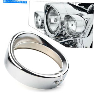 Headlight 7 "�w�b�h���C�g�p�b�V���O���C�g�����v����g���������O�o�C�U�[�J�o�[�n�[���[�̃J�o�[ 7" Headlight Passing Lights Lamp Decorate Trim Ring Visor Cover For Harley