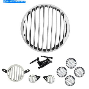 Headlight Royal Enfield Bullet Classic 350500pBullet Headlight GrillZbgi8̃ZbgA Bullet Headlight Grill Set for Royal Enfield Bullet Classic 350 & 500 (Set of 8,