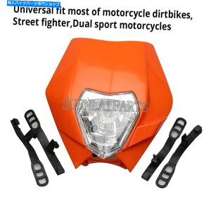 Headlight It[h_[goCNfAX|[cI[goCp̃jo[TwbhCgwbhvCg Universal Headlight Head Lamp light For Off Road Dirt Bike Dual Sport Motorcycle