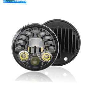 Headlight �I�[�g�o�C�w�b�h���C�g���E���h�h���C�r���O�����v�w�b�h�����v5.75 Q9S3�ɓK���Ă��܂� Motorcycle Headlight Round Driving Lamp Head Lamp Fit for 5.75 Q9S3�y���s�A���i�z