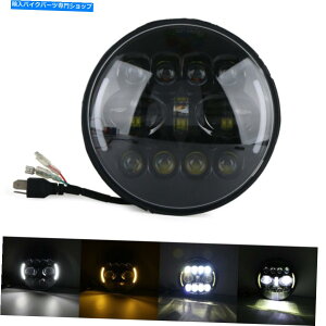 Headlight hbg7 "n[[JtF[T[p̃I[goCLEDwbhCgn[GWFACvWFN^[ DOT 7" Motorcycle LED Headlight Halo Angel Eye Projector For Harley Cafe Racer