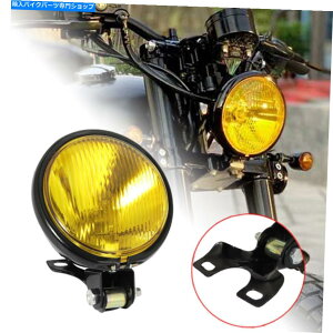 Headlight �n�[���[�`���b�p�[�{�o�[�J�t�F���[�T�[�̂��߂̃u���b�N�x�C�c�X�^�C���̃w�b�h���C�g�w�b�h�����v12V Black Bates Style Headlight Headlamp For Harley Chopper Bobber Cafe Racer 12V�y���s�A���i�z