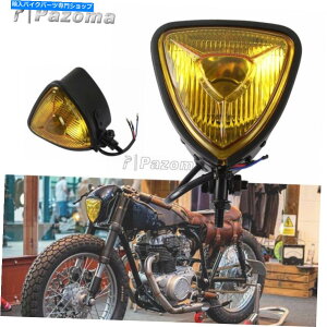 Headlight I[goCgCAOwbhCgwbhCgH4 12Vn[[`bp[re[WX^C Motorcycle Triangle Headlight Head Light H4 12V for Harley Chopper Vintage Style