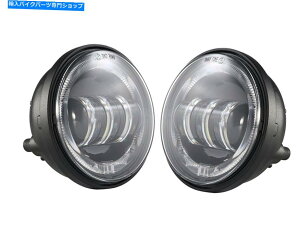 Headlight ubN4.5 "n[ADRL 30WN[LEDI[goC̖An[[2pcšʉ߂ Black 4.5" Halo, DRL 30W CREE LED Motorcycle Fog, Passing Light for Harley 2PCS
