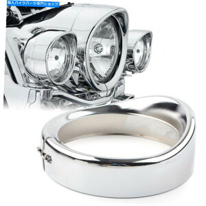 Headlight 7 �w�b�h���C�g�p�b�V���O���C�g�����v����g���������O�o�C�U�[�J�o�[�N�����n�[���[ 7 Headlight Passing Light Lamp Decorate Trim Ring Visor Cover Chrome for Harley�y���s�A���i�z