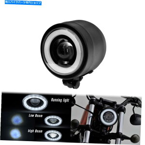 Headlight �I�[�g�o�CLED�w�b�h���C�g�G���W�F���A�C�Y�w�b�h�����vDRL�t�B�b�g�n�[���[�X�|�[�c�X�^�[XL Motorcycle LED Headlight Angel Eyes Headlamp DRL Fit For Harley Sportster XL�y���s�A���i�z