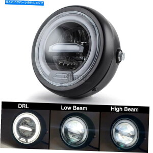 Headlight 6.5�C���`�̃��g���o�C�NLED�w�b�h���C�g�n�C�r�[���{�o�[�J�t�F���[�T�[�p 6.5 Inch Retro Motorcycle LED Headlight High Low Beam For Bobber Cafe Racer�y���s�A���i�z