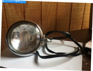 Headlight n[[frbh\A[[X^C4-1/2 "XCx}Eg1938-57 w/XCxEh̃X|bgCgNEh Harley Davidson Early Style 4-1/2" Spotlight Chrome Round w/Swivel Mount 1938-57