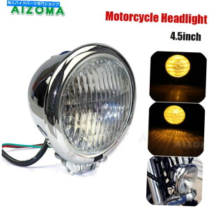 Headlight 4.5 �n�[���[�`���b�p�[�J�t�F���[�T�[�p�̃I�[�g�o�C�x�C�c�X�^�C���w�b�h���C�g�w�b�h�����v 4.5 Motorcycle Bates Style Headlight Head Lamp For Harley Chopper Cafe Racer�y���s�A���i�z