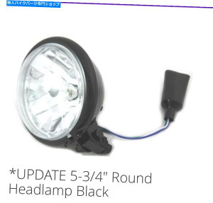 Headlight �n�[���[�̂��߂̐V�����u���b�N���E���h5-3/4�C���`LED HI/LO�r�[���w�b�h���C�g33-4076 New Black Round 5-3/4 inch LED Hi/Lo Beam Headlight For Harley 33-4076�y���s�A���i�z