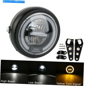 Headlight 6.5 �n�[���[�J�t�F���[�T�[�p�̃I�[�g�o�C�w�b�h���C�g�n�C�����E���h�v���W�F�N�^�[�u���P�b�g 6.5 Motorcycle Headlight Hi-Lo Round Projector Bracket For Harley Cafe Racer�y���s�A���i�z