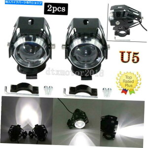 Headlight n[[GNgXg[g[hOChLO2xU5 LEDwbhCghCrOCg 2x U5 LED Headlight Driving Lights For Harley Electra Street Road Glide King