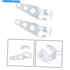 Headlight 43mm/50mmtH[NwbhCg}EguPbgI[goCwbhvz_[A_v^[E 43mm/50mm Fork Headlight Mount Bracket Motorcycle Headlamp Holder Adapter E