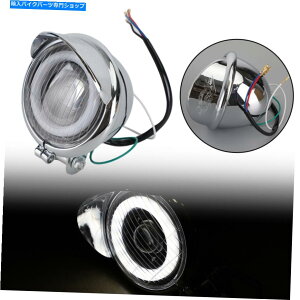 Headlight 5C`I[goCoCNNeۃwbhCgX|bgtHOvoutBbgn[[`bp[ 5 Motorcycle Bike Chrome Bullet Headlight Spot Fog Lamp Bulb Fit Harley Chopper