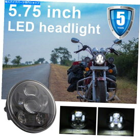 Headlight 1PC LEDオートバイヘッドライト5.75インチ6ランプビーズラウンドエンジェルアイアルミニウム 1pc LED Motorcycle Headlight 5.75 Inch 6 Lamp Beads Round Angel Eye Aluminum