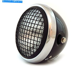 Headlight 6.5 "nQI[goCwbhCgtO - OXubNN}bgubN 6.5" Halogen Motorcycle Headlight w/ Grill - Gloss Black Chrome Matte Black