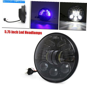 Headlight 5.75 55W�J�[�I�[�g�o�C�w�b�h�����v�n���[���E���h�v���W�F�N�^�[LED�w�b�h���C�g�h�� 5.75 55W Car Motorcycle Headlamp Halo Round Projector LED Headlight Waterproof�y���s�A���i�z