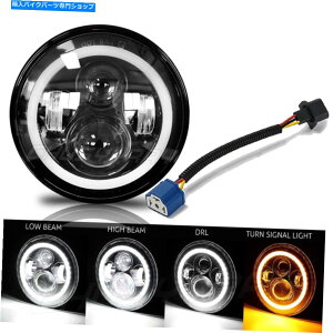 Headlight 7 "インチプロジェクターラウンドLEDヘッドライトHI-LOビームシボレーC10 C20ピックアップNOVA 7" Inch Projector Round LED Headlight Hi-Lo Beam for Chevy C10 C20 Pickup Nova