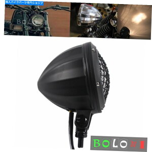 Headlight 4.5 ���[�^�[�T�C�N���A���~�j�E���w�b�h���C�g�O�����J�o�[�J�o�[�_�C�i�{�[�Y�̃t�����g���C�g 4.5 Motorcycle Aluminum Headlight Grill Cover Front Lights For Dyna Bobbers�y���s�A���i�z