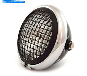 Headlight 5.75 "nQI[goCwbhCgtO - OXubN - N - }bgubN 5.75" Halogen Motorcycle Headlight w/ Grill - Gloss Black - Chrome - Matte Black