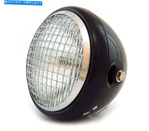 Headlight 6.5 "TCh}EgnQI[goCwbhCgtO - OXubNN 6.5" Side Mount Halogen Motorcycle Headlight w/ Grill - Gloss Black Chrome