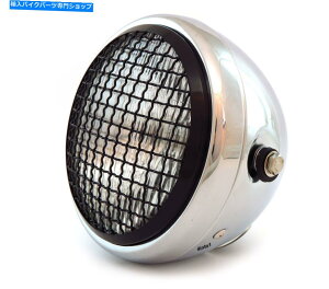 Headlight 6.5 "TCh}EgnQI[goCwbhCgtO - NOXubN 6.5" Side Mount Halogen Motorcycle Headlight w/ Grill - Chrome Gloss Black