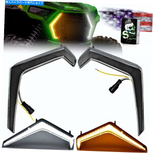 Headlight Polaris RZR LED�X���[�N�t�@�������j���O���C�g2019+�^�[�{�A�^�[�{S�AXP�̂悤��OEM Polaris RZR LED Smoked Fang Running Lights 2019+ Turbo, Turbo S And Xp Like OEM