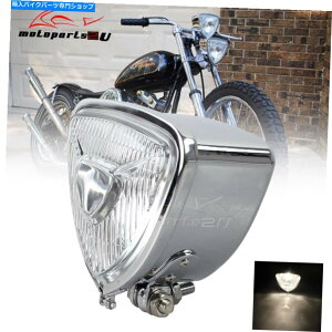 Headlight n[[`bp[{o[JtF[T[̂߂12VgCAOI[goCwbhCgwbhv 12V Triangle Motorcycle Headlight Head Lamp For Harley Chopper Bobber Cafe Racer