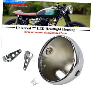 Headlight Chrome 7 ''ヘッドライトバケット28-42mmフォークブラケットハーレーFXDF FXDL FXBB用 Chrome 7'' Headlight Bucket 28-42mm Fork Bracket Mount For Harley FXDF FXDL FXBB